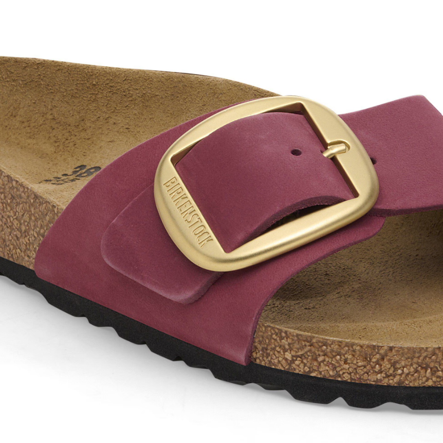 Birkenstock Madrid Big Buckle Nubuck Leather Berry Crush Regular - Berry, Regular
