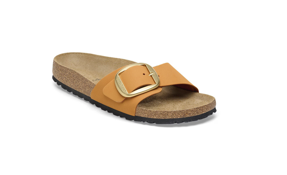Birkenstock Madrid Big Buckle Nubuck Leather Burnt Orange  Narrow - Orange, Narrow