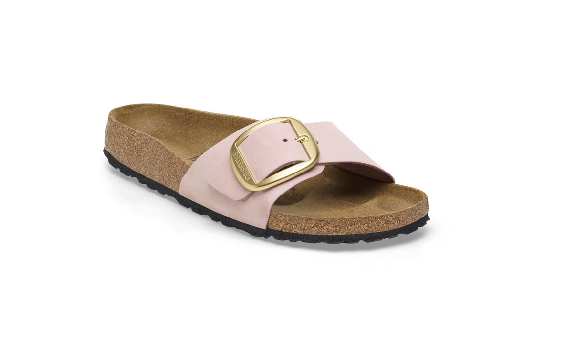 Birkenstock Madrid Big Buckle Nubuck Leather Soft Pink Narrow - Soft Pink, Narrow