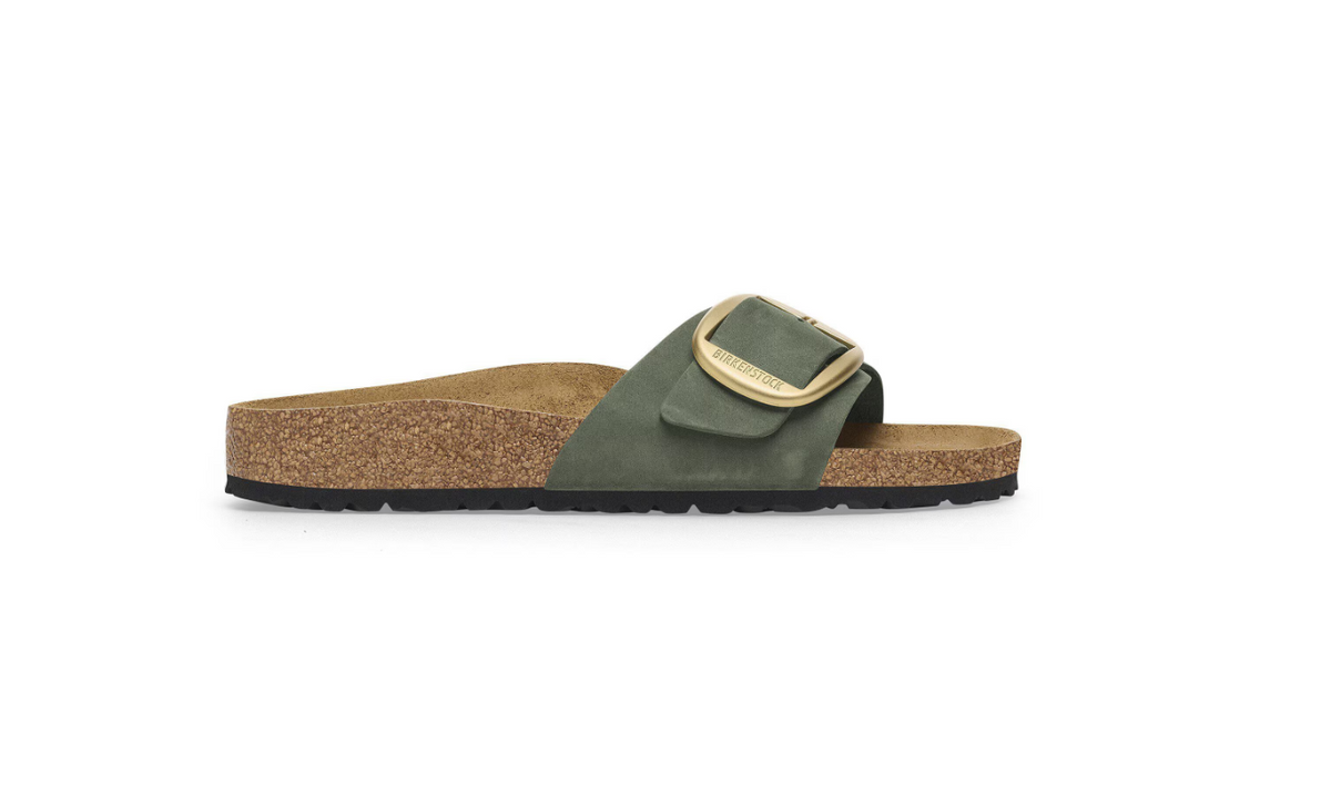 Birkenstock Madrid Big Buckle Nubuck Leather  - Thyme, Narrow