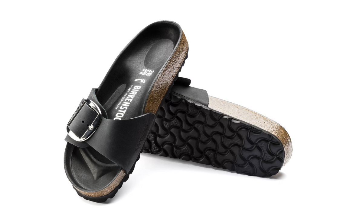 Birkenstock Madrid Big Buckle Oiled Leather - Black, Regular
