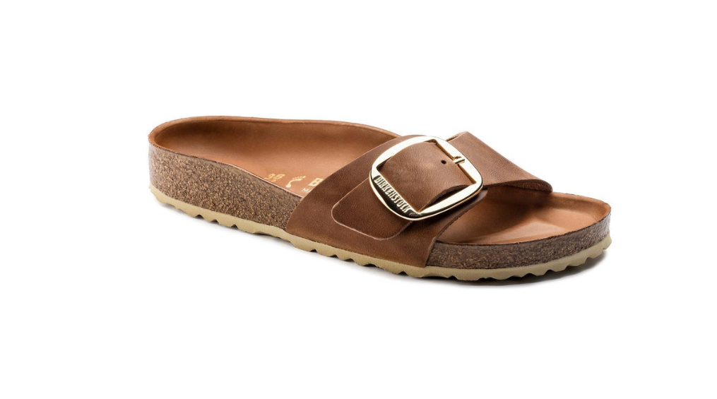 Birkenstock Madrid Big Buckle Oiled Leather Sandal Cognac - Cognac, Narrow