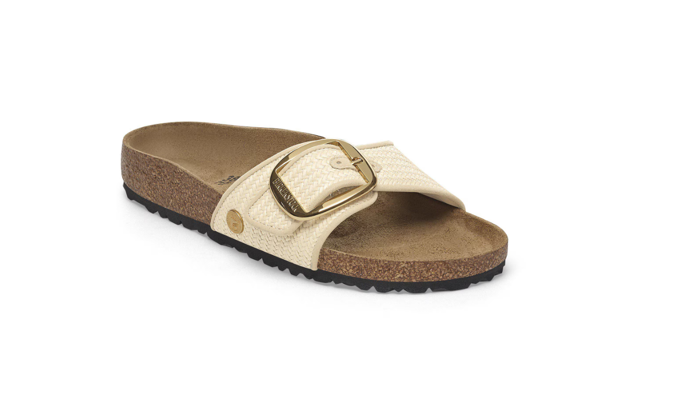 Birkenstock Madrid Big Buckle Raffia Naturale Narrow