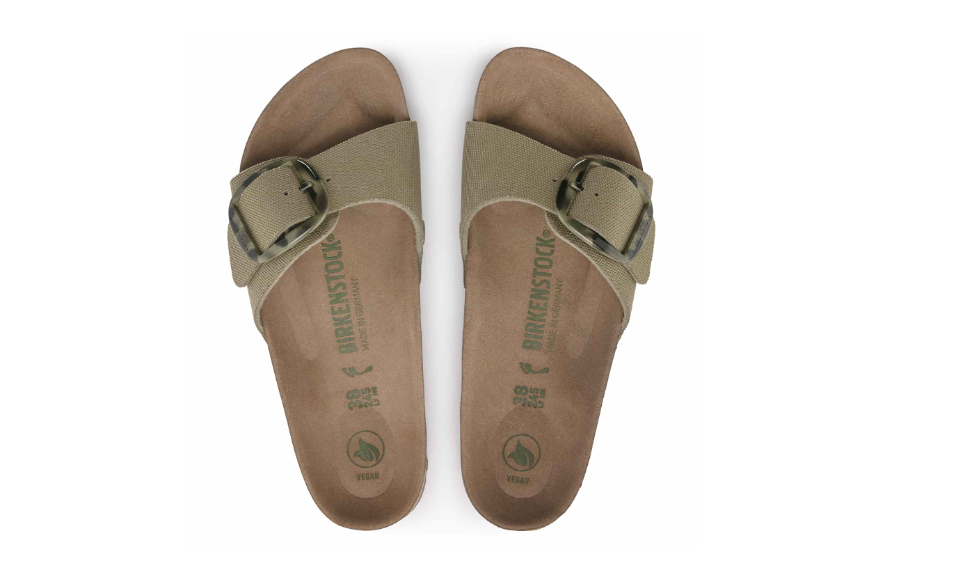 Birkenstock Madrid Big Buckle Rivet Logo Faded Khaki  Narrow