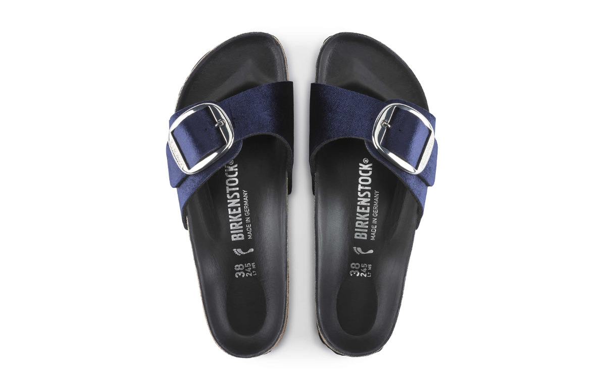 Birkenstock Madrid Big Buckle Velvet Midnight  Narrow