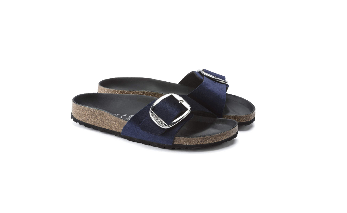 Birkenstock Madrid Big Buckle Velvet Midnight  Narrow