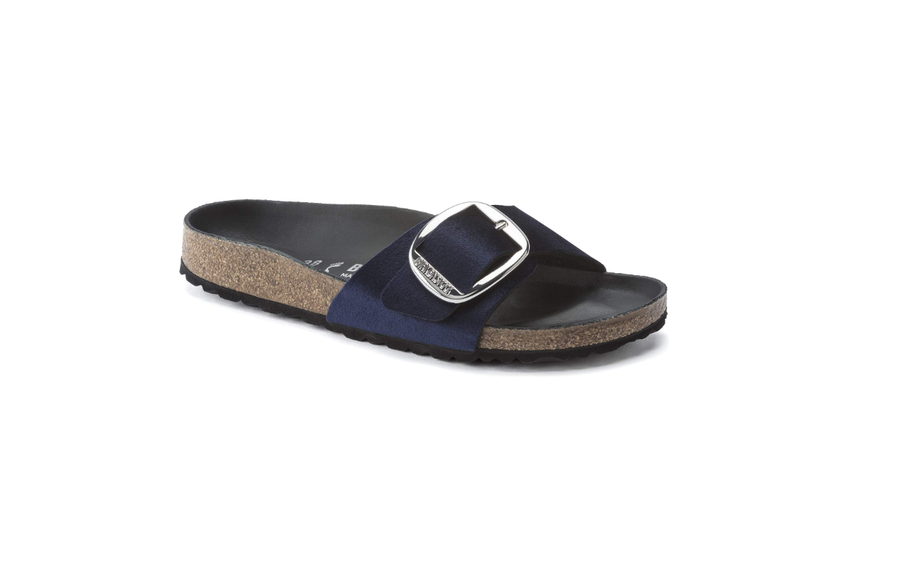 Birkenstock Madrid Big Buckle Velvet Midnight  Narrow