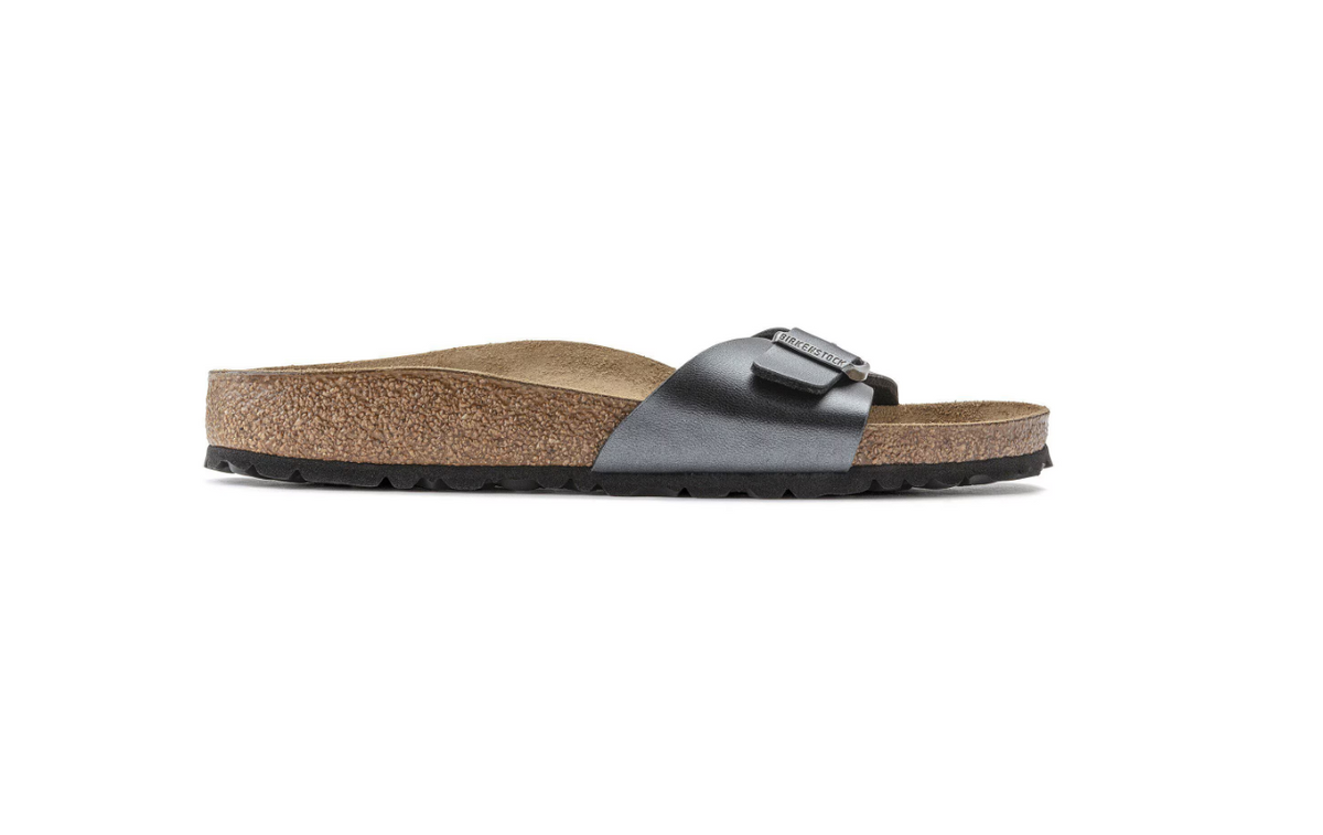 Birkenstock Madrid Birko-Flor Metallic Black  Narrow