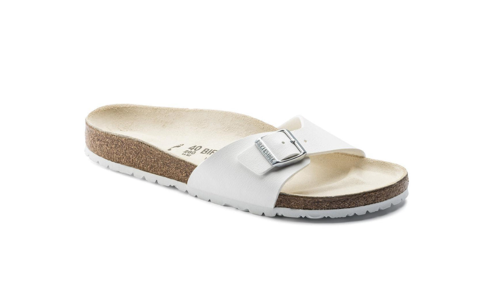 Birkenstock Madrid Birko-Flor - White, Narrow