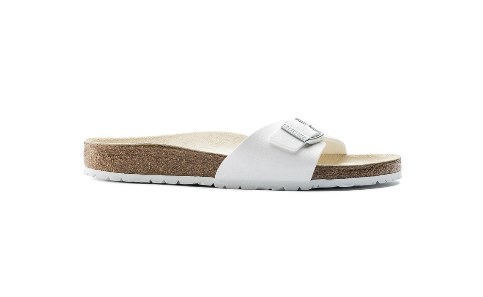 Birkenstock Madrid Birko-Flor - White, Narrow