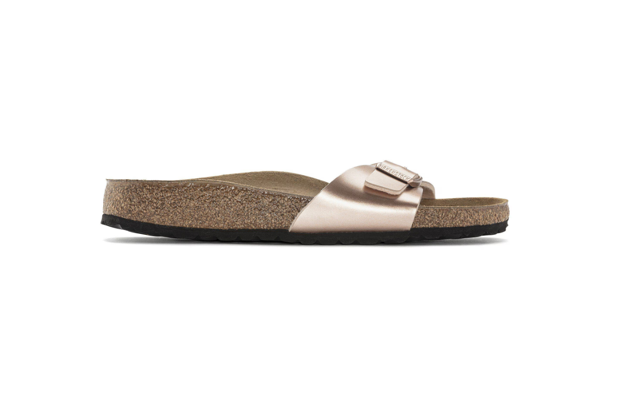 Birkenstock Madrid Birko-Flor Metallic Copper Sandal  Narrow