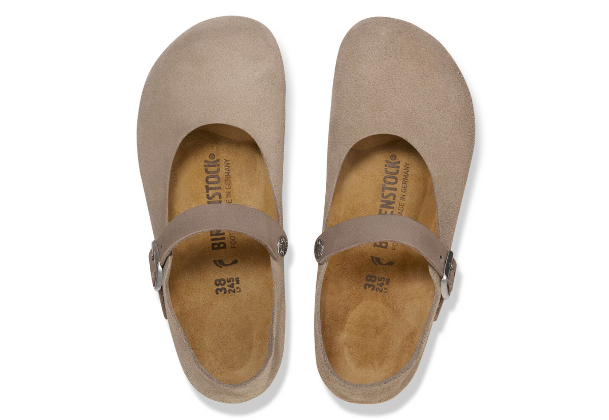 Birkenstock Mantova Suede Leather Taupe Regular