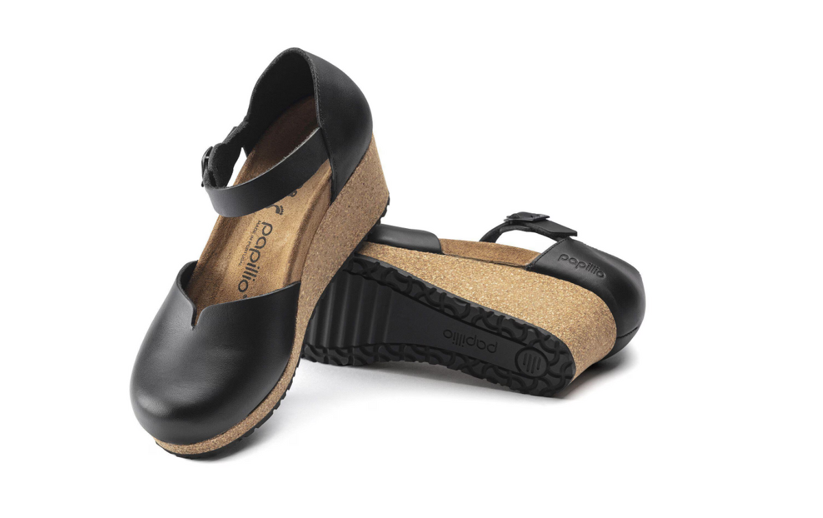Birkenstock Papillio Mary Ring-Buckle Leather Black  Narrow