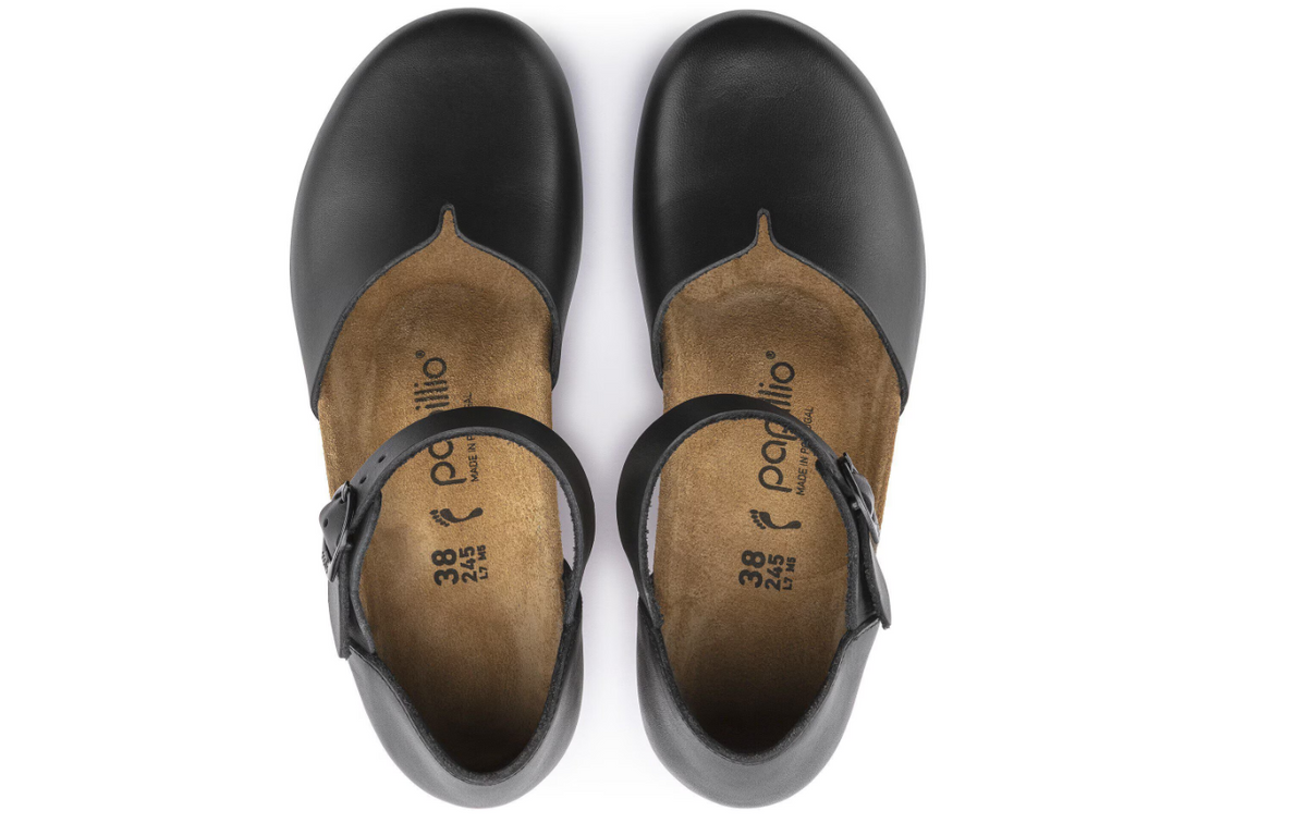 Birkenstock Papillio Mary Ring-Buckle Leather Black  Narrow