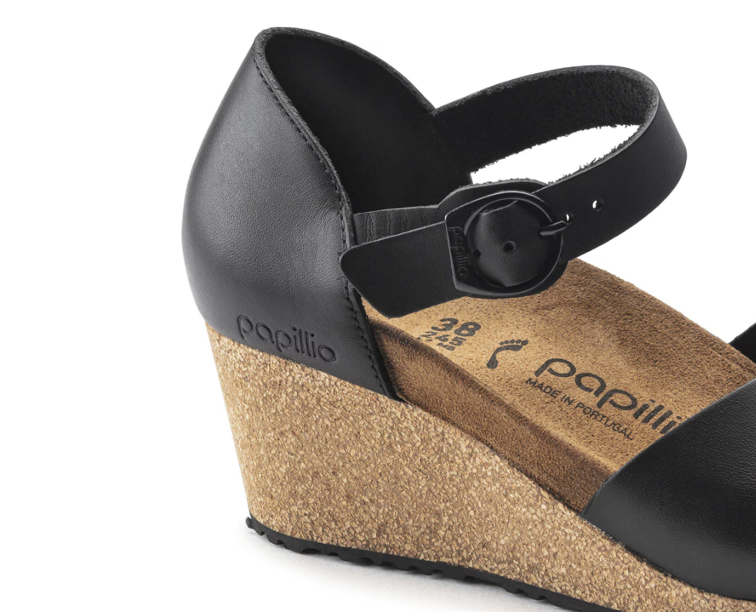 Birkenstock Papillio Mary Ring-Buckle Leather Black  Narrow
