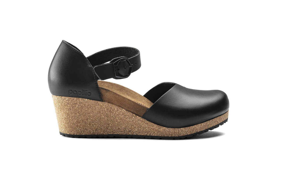 Birkenstock Papillio Mary Ring-Buckle Leather Black  Narrow