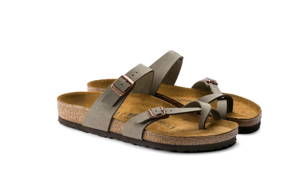 Birkenstock Mayari Birkibuc Stone Sandals - Stone, Regular
