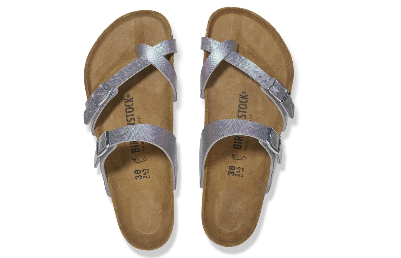 Birkenstock Mayari Birko-Flor Saffiano Iridescent Viola Regular