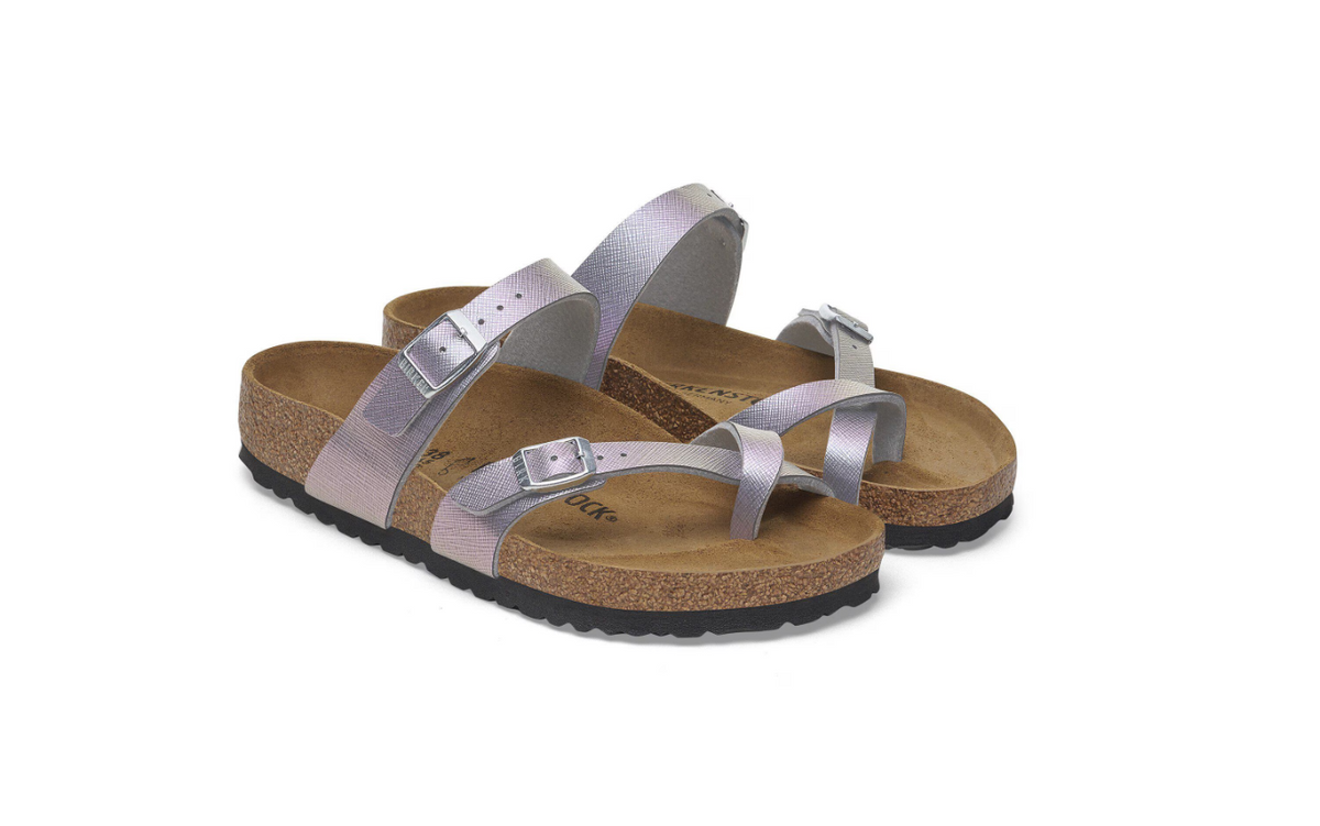 Birkenstock Mayari Birko-Flor Saffiano Iridescent Viola Regular