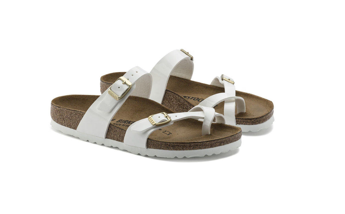 Birkenstock Mayari Birko-Flor Patent White  Regular