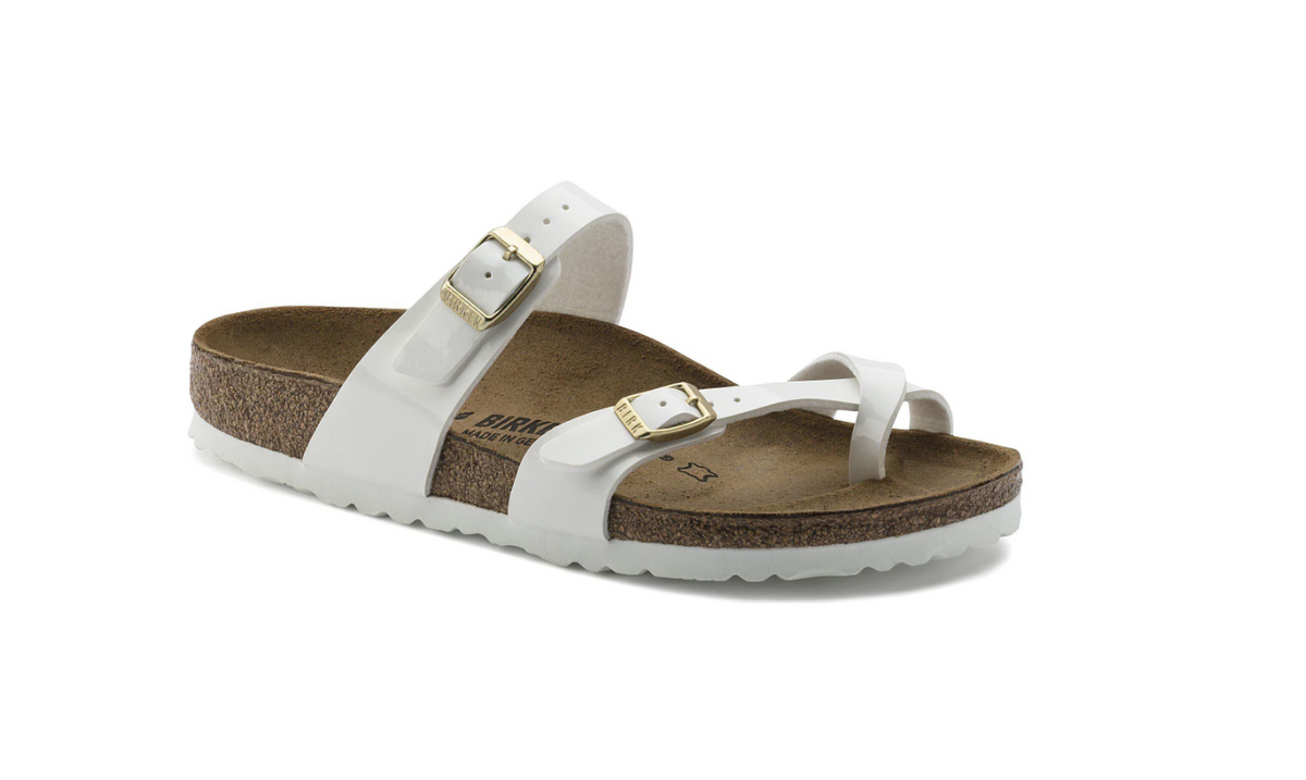 Birkenstock Mayari Birko-Flor Patent White  Regular