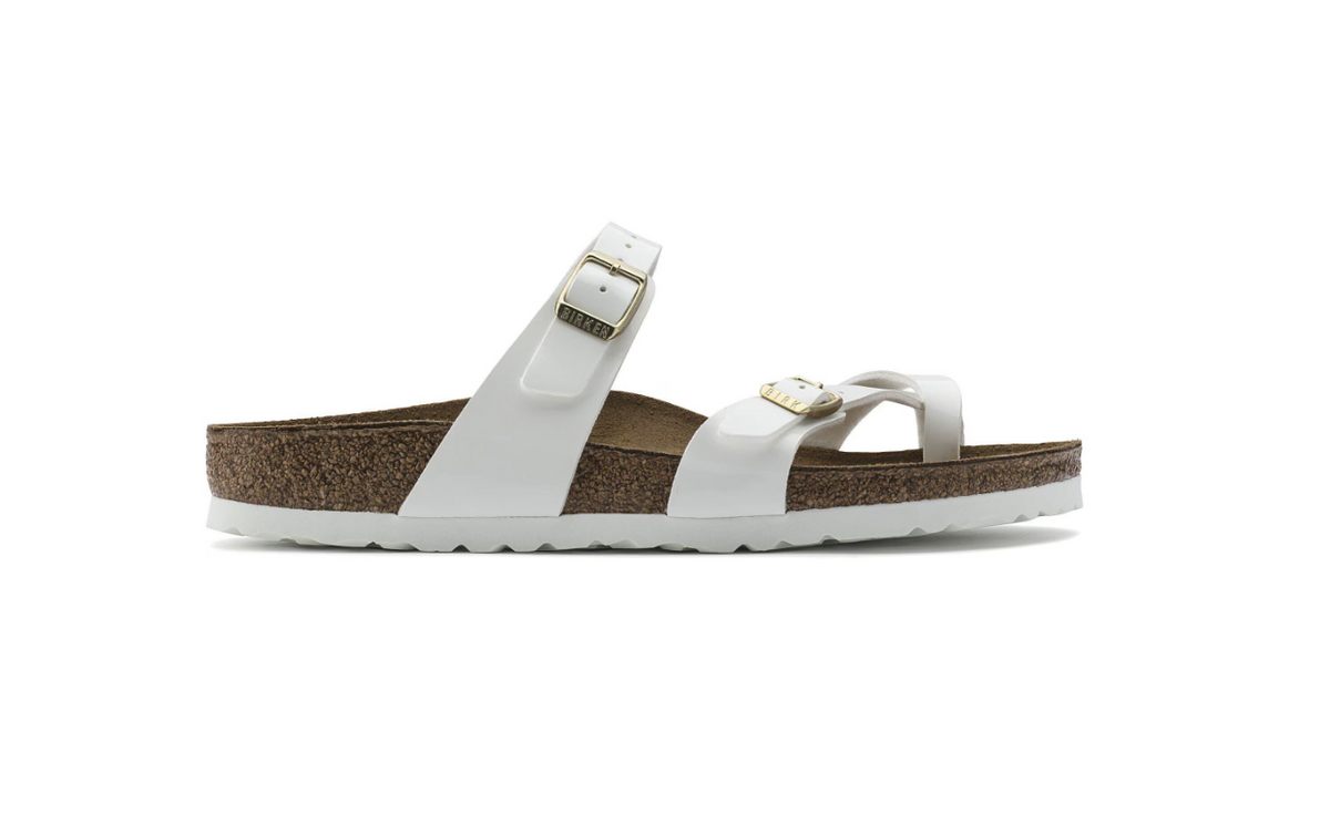 Birkenstock Mayari Birko-Flor Patent White  Regular