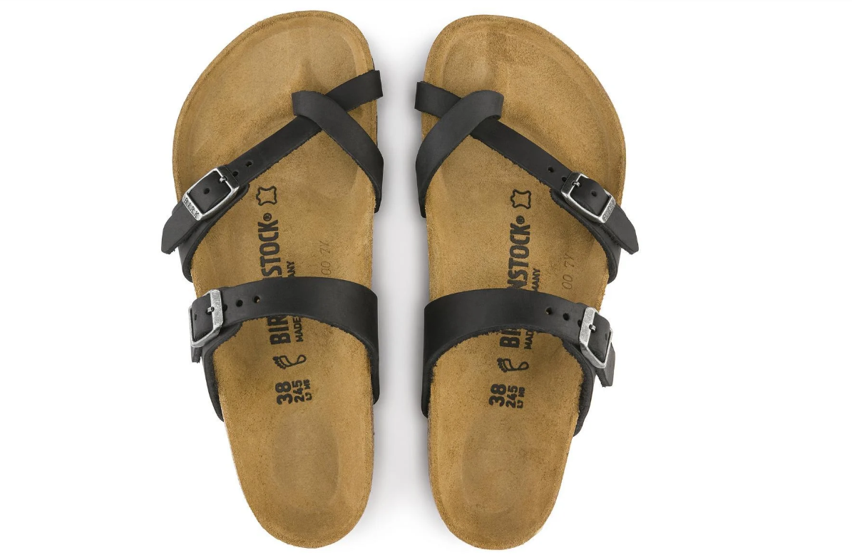 Birkenstock Mayari Oiled Leather Sandal Black  Regular