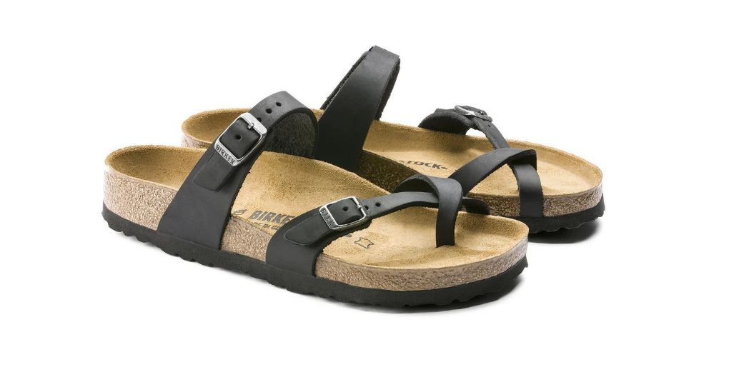Birkenstock Mayari Oiled Leather Sandal Black  Regular
