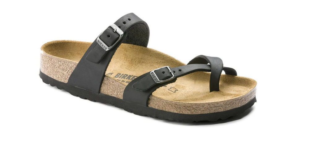 Birkenstock Mayari Oiled Leather Sandal Black  Regular