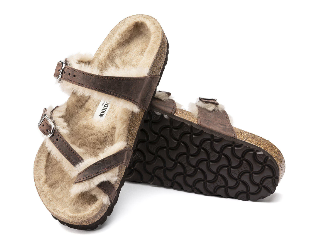 Birkenstock Mayari Shearling Oiled Leather Habana  Regular