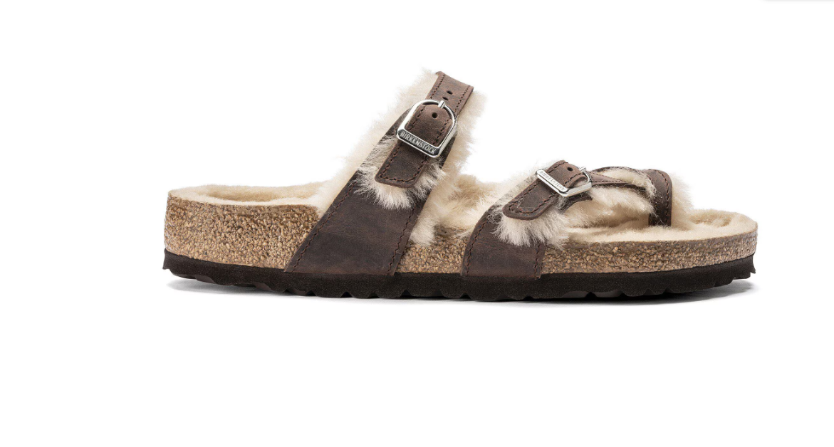 Birkenstock Mayari Shearling Oiled Leather Habana  Regular