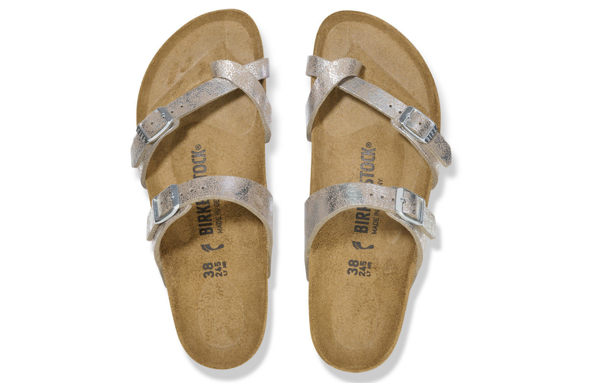 Birkenstock Mayari Sandal Washed Metallic Silver  Regular