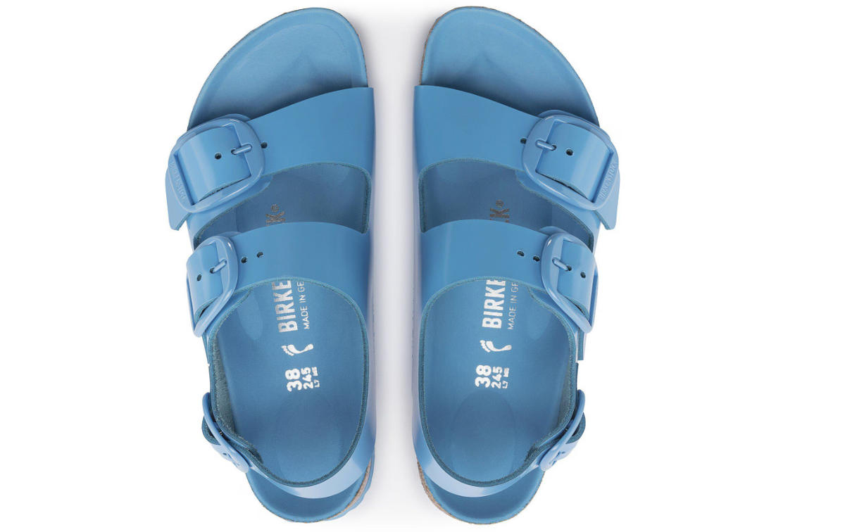 Birkenstock Milano Big Buckle Natural Leather Patent