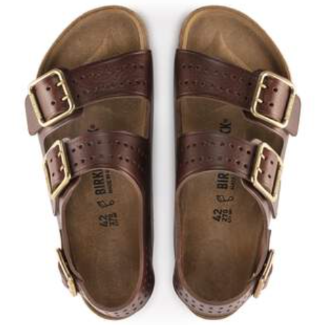 Birkenstock Milano Bold Natural Leather Roast  Regular