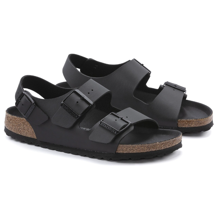 Birkenstock Milano Birko-Flor Triples Black Narrow