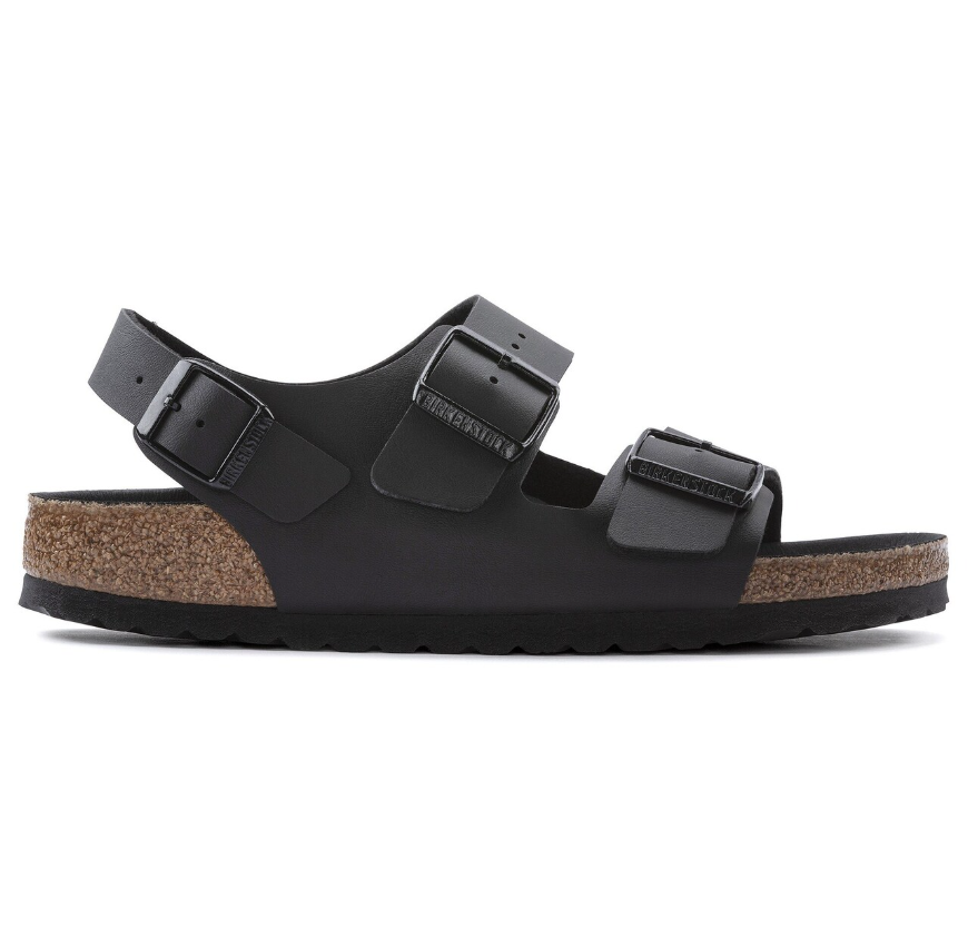 Birkenstock Milano Birko-Flor Triples Black Narrow