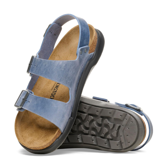 Birkenstock Milano Crosstown Oiled Leather Elemental Blue Regular