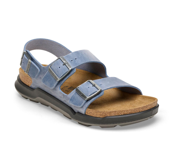 Birkenstock Milano Crosstown Oiled Leather Elemental Blue Regular