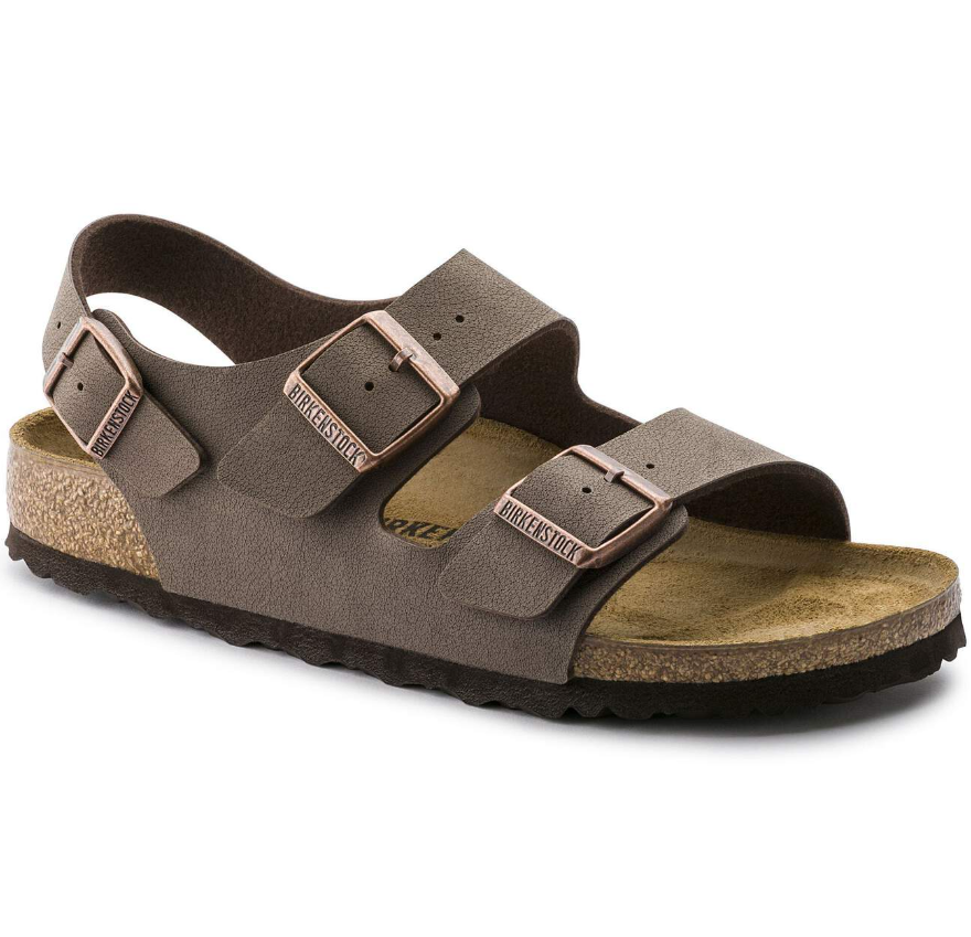 Birkenstock Milano Birkibuc Mocha Narrow Sandals