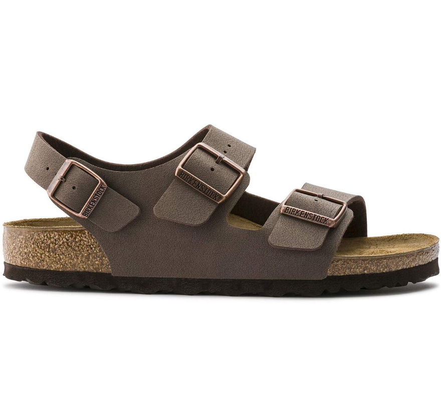 Birkenstock Milano Birkibuc Mocha Narrow Sandals