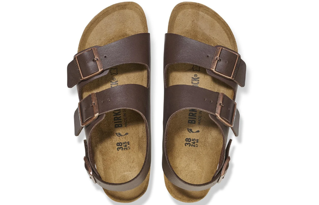 Birkenstock Milano Birko-Flor Dark Brown Sandals  Regular