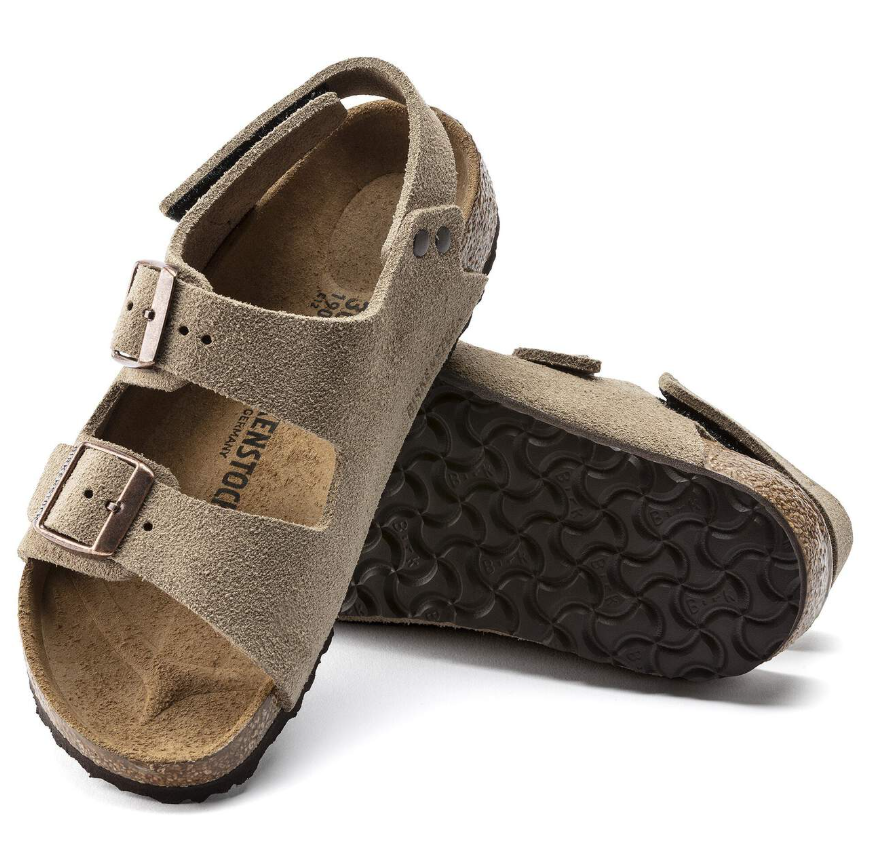 Birkenstock Milano HL Suede Kids Taupe  Narrow