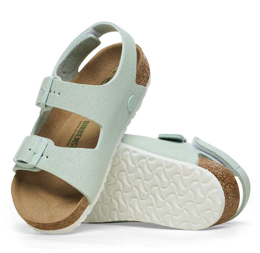 Birkenstock Milano HL Rivet Logo Kids Textile Surf Green  Narrow
