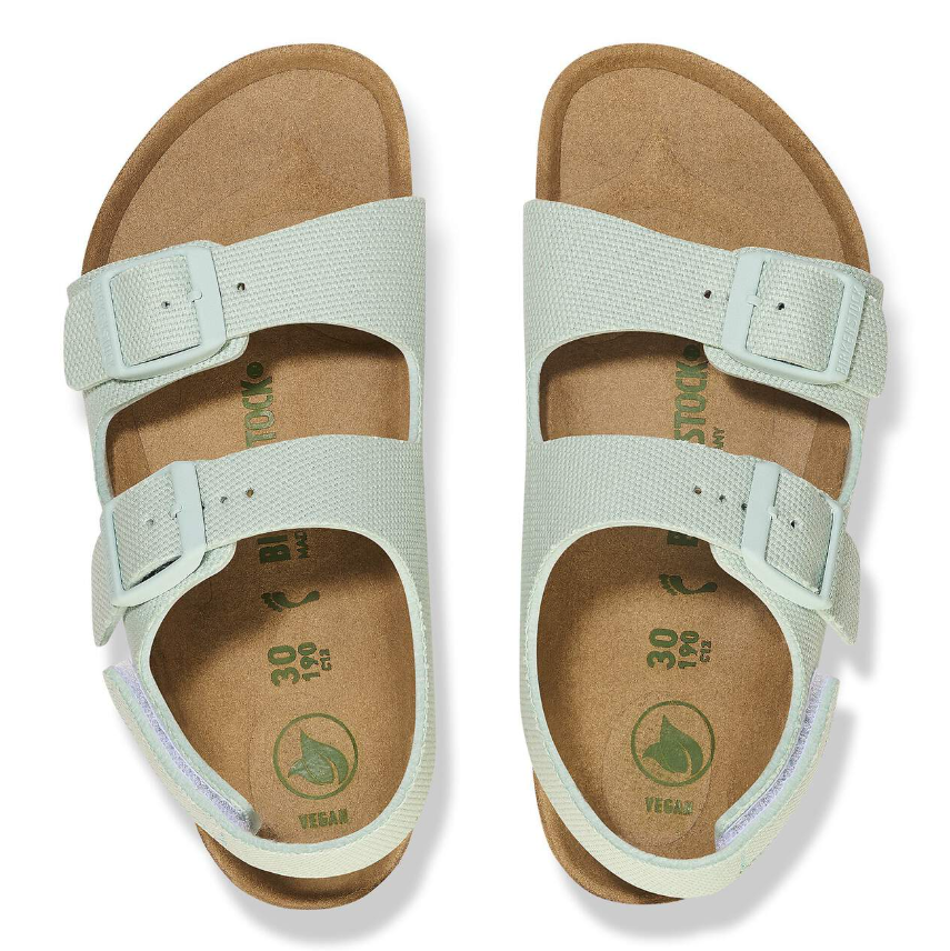 Birkenstock Milano HL Rivet Logo Kids Textile Surf Green  Narrow
