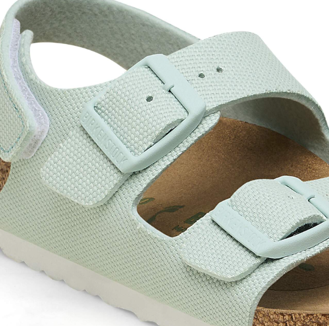 Birkenstock Milano HL Rivet Logo Kids Textile Surf Green  Narrow
