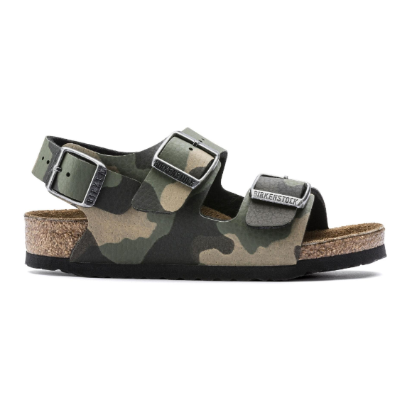 Birkenstock Milano Kids Birko-Flor Desert Soil Camo Khaki Narrow