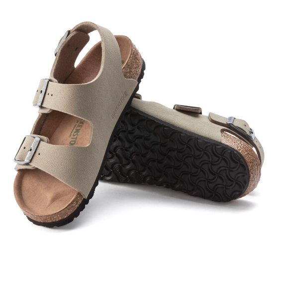 Birkenstock Milano Kids Birko-Flor Vegan Sandals Faded Khaki  Regular