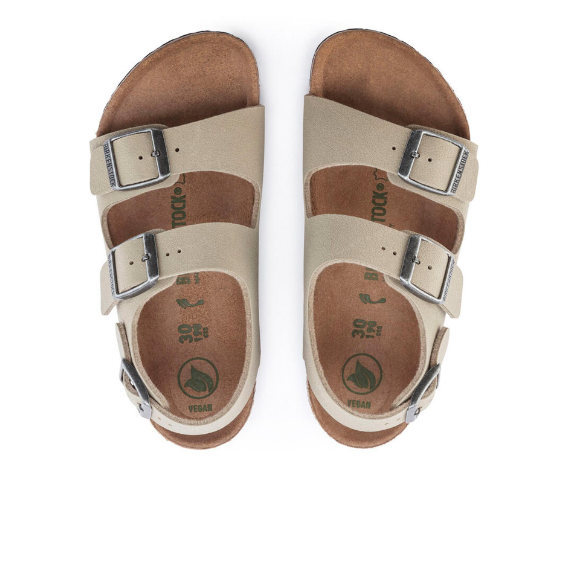 Birkenstock Milano Kids Birko-Flor Vegan Sandals Faded Khaki  Regular