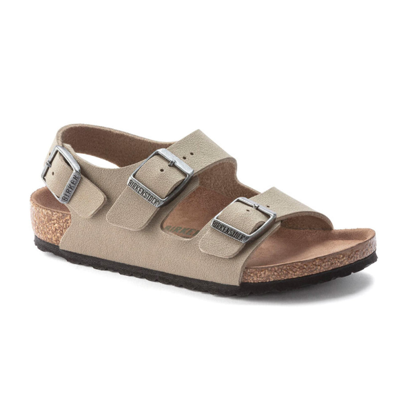 Birkenstock Milano Kids Birko-Flor Vegan Sandals Faded Khaki  Regular