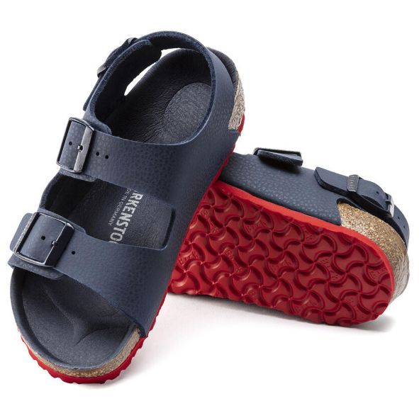 Birkenstock Milano Kids Birko-Flor Desert Soil Blue Red  Narrow